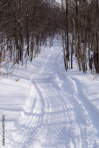 Snowmobile trail in Vermont © Frank