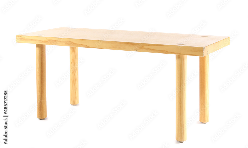 Wooden coffee table on white background Wooden coffee table on white background