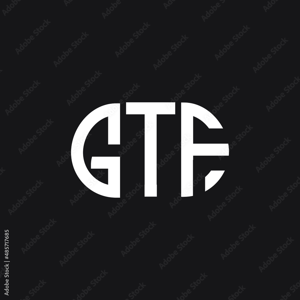 GTF letter logo design on black background. GTF creative initials letter logo concept. GTF letter design. GTF letter logo design on black background. GTF creative initials letter logo concept. GTF letter design.