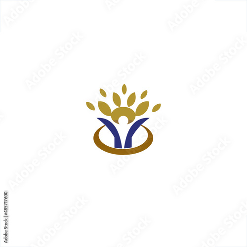 happy person splendent shine logo design photo