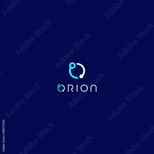 orion logo design modern O letter photo