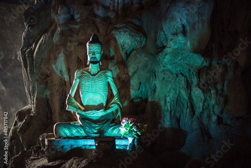 Buddha statues inside Sadan Cave (aka Saddar Caves), Hpa An, Kayin State (Karen State), Myanmar (Burma) photo