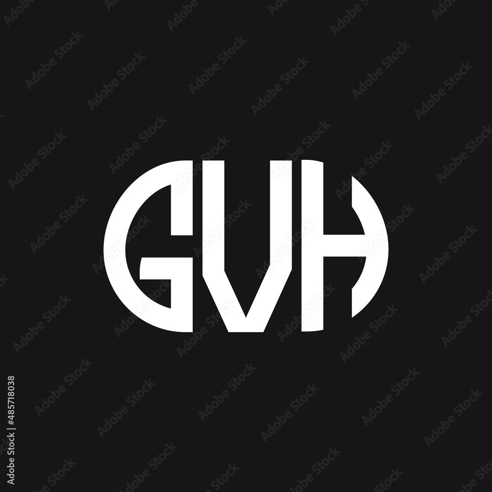 GVH letter logo design on black background. GVH creative initials letter logo concept. GVH letter design. GVH letter logo design on black background. GVH creative initials letter logo concept. GVH letter design.