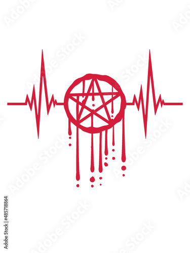 Blut Herzschlag Pentagramm 