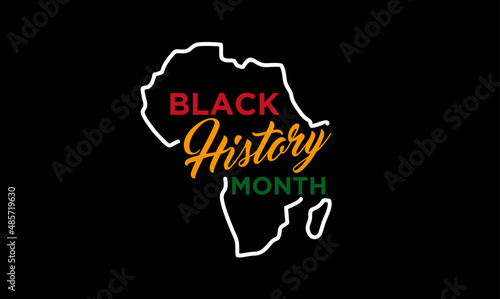 Black history month celebration illustration design