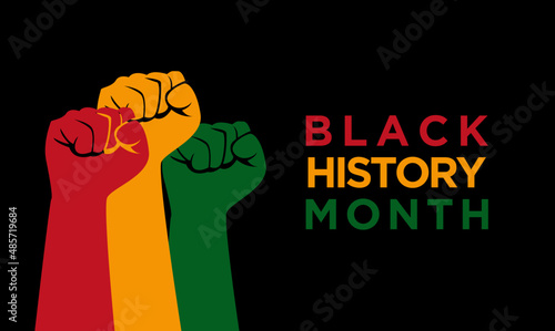 Black history month celebration illustration design