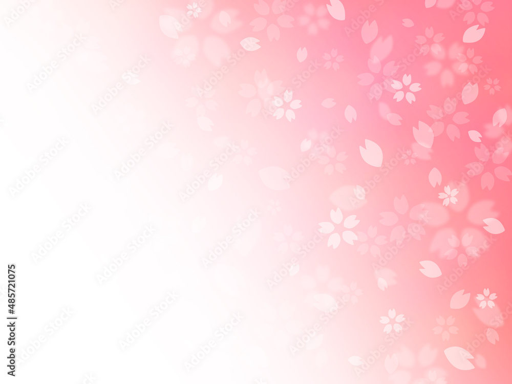 桜　春　花　花びら　花柄　背景　背景素材　テキストスペース　壁紙　模様　柄　グラデーション　質感