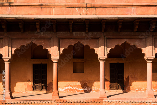 Great gate (Darwaza-i rauza), the main extrance to the Taj Mahal, Agra, Uttar Pradesh, India photo