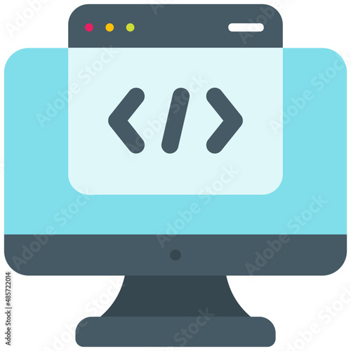 coding flat icon