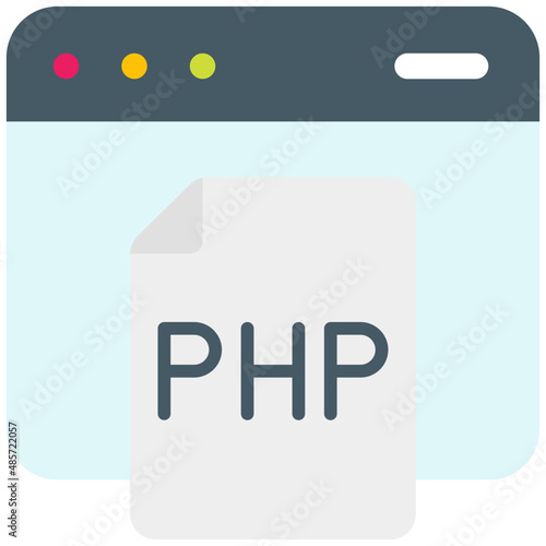 php flat icon