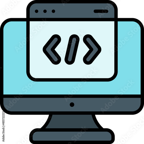 coding filled outline icon