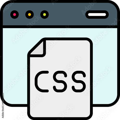 css filled outline icon