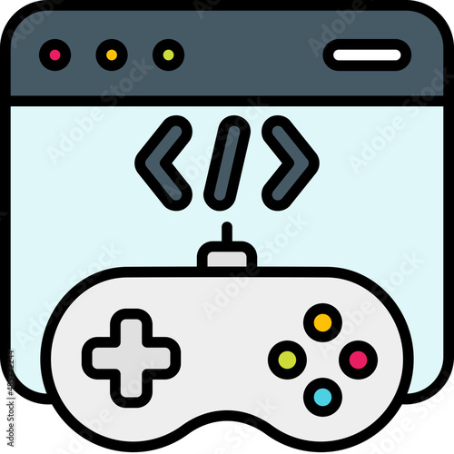 game development filled outline icon