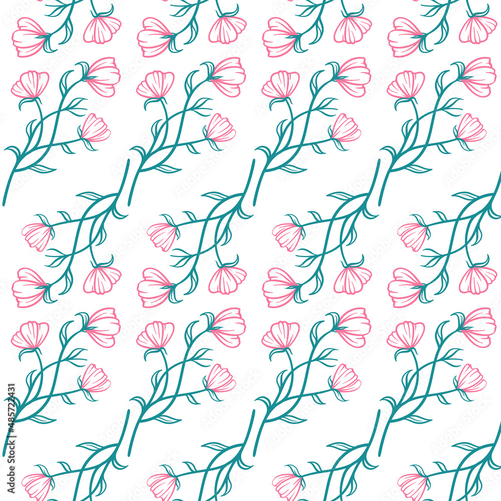 Vintage floral seamless pattern. Spring florals print.