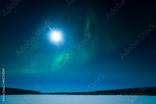 Aurora Borealis aka Northern Lights, Pallas-Yllästunturi National Park, Lapland, Finland © Matthew