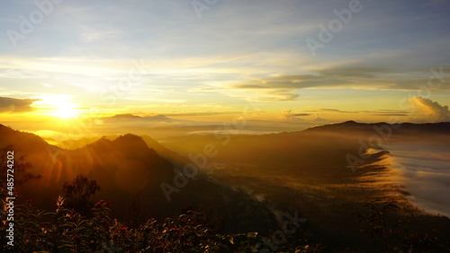 sunset in the mountains