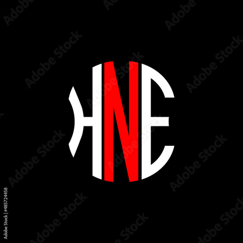 HNE letter logo creative design. HNE unique design photo