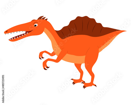 cute cartoon dinosaur predator. vector isolated on a white background © Владимир Маевский