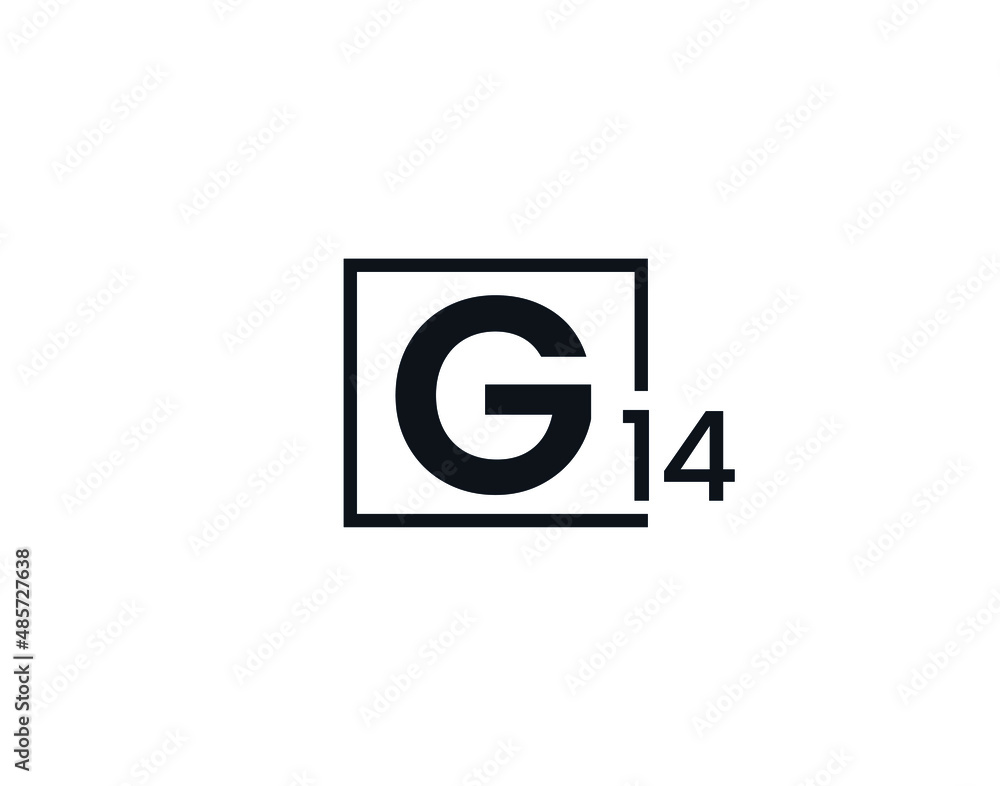 G14, 14G Initial letter logo G14, 14G Initial letter logo