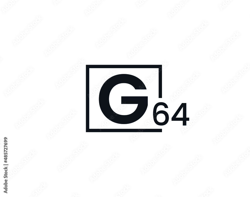 G64, 64G Initial letter logo G64, 64G Initial letter logo