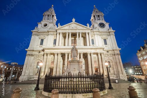St Pauls Cathedral at night, City of London, London, England #485728225