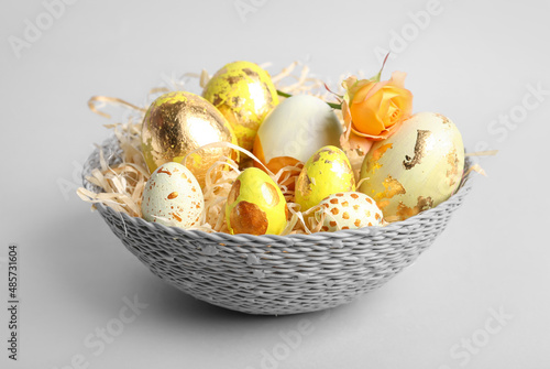 Easter eggs with gold leaf ...