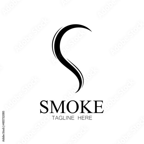 Smoke steam icon logo illustration isolated on white background Aroma vaporize icons. Smells vector line icon  hot aroma  stink or cooking steam symbols  smelling or vapor