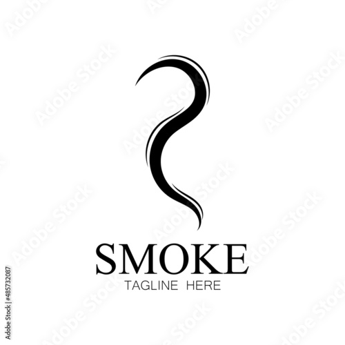 Smoke steam icon logo illustration isolated on white background Aroma vaporize icons. Smells vector line icon  hot aroma  stink or cooking steam symbols  smelling or vapor