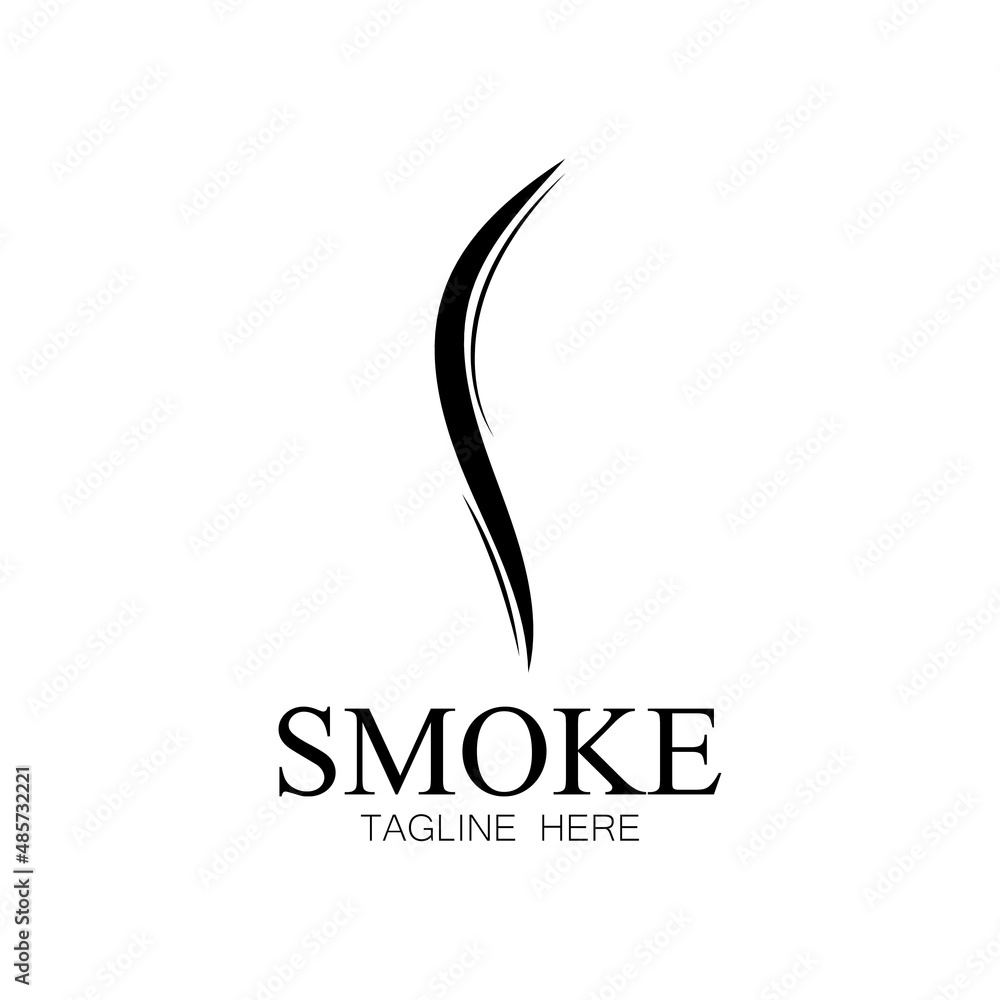 Obraz premium Smoke steam icon logo illustration isolated on white background Aroma vaporize icons. Smells vector line icon hot aroma stink or cooking steam symbols smelling or vapor