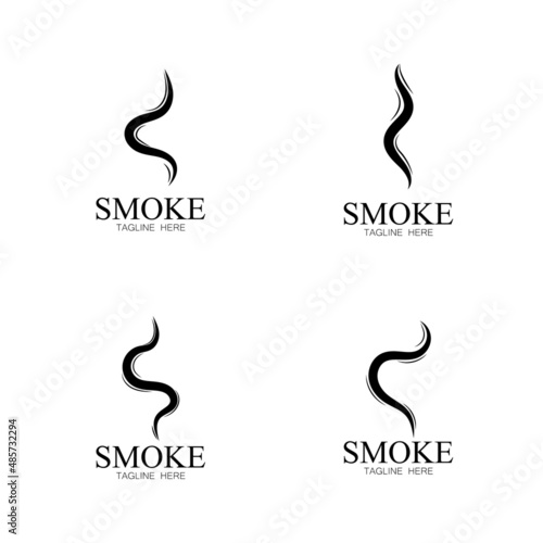 Smoke steam icon logo illustration isolated on white background Aroma vaporize icons. Smells vector line icon  hot aroma  stink or cooking steam symbols  smelling or vapor