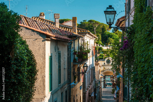 Fototapeta Naklejka Na Ścianę i Meble -  Aguillara Sabazia Town, Lake Bracciano,  Province of Rome, Italy