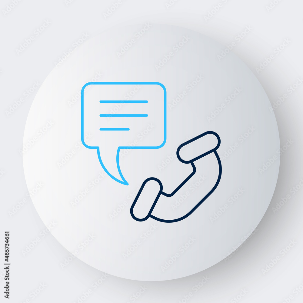 Line Telephone 24 hours support icon isolated on white background. All-day customer support call-center. Full time call services. Colorful outline concept. Vector Line Telephone 24 hours support icon isolated on white background. All-day customer support call-center. Full time call services. Colorful outline concept. Vector