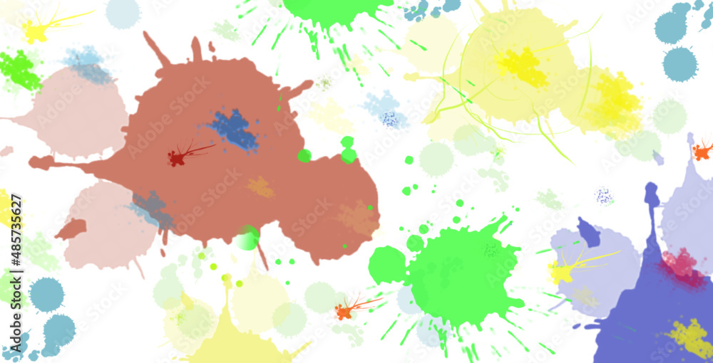 abstract watercolor background with blots and splashes