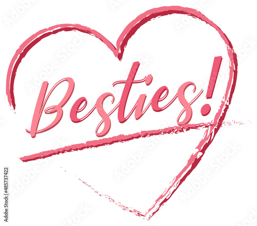 Besties word logo on white background