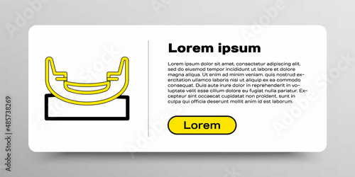 Line Boat swing icon isolated on white background. Childrens entertainment playground. Attraction riding ship, swinging boat. Amusement park. Colorful outline concept. Vector