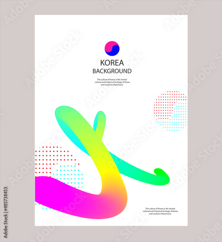Korean traditional Taegeuk pattern background image.