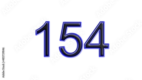 Free Download blue 154 number 3d effect white background - GFXLoad