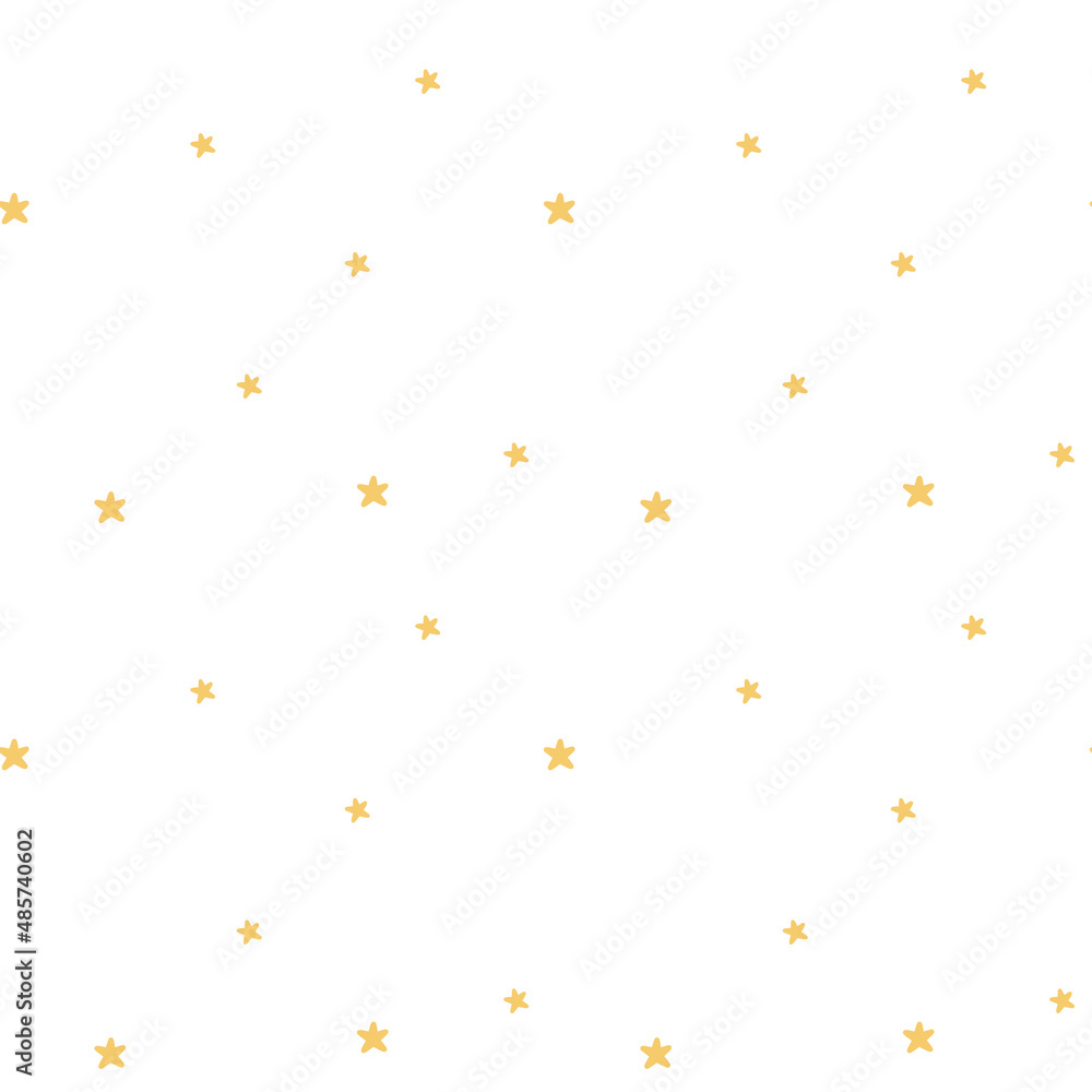 Seamless pattern with cute hand drawn Stars. Yellow shapes with soft edges. Best for textile or websites. Seamless pattern with cute hand drawn Stars. Yellow shapes with soft edges. Best for textile or websites.