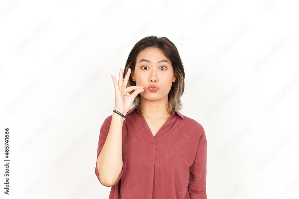 Keep Secret lip shut Of Beautiful Asian Woman Isolated On White Background Keep Secret lip shut Of Beautiful Asian Woman Isolated On White Background