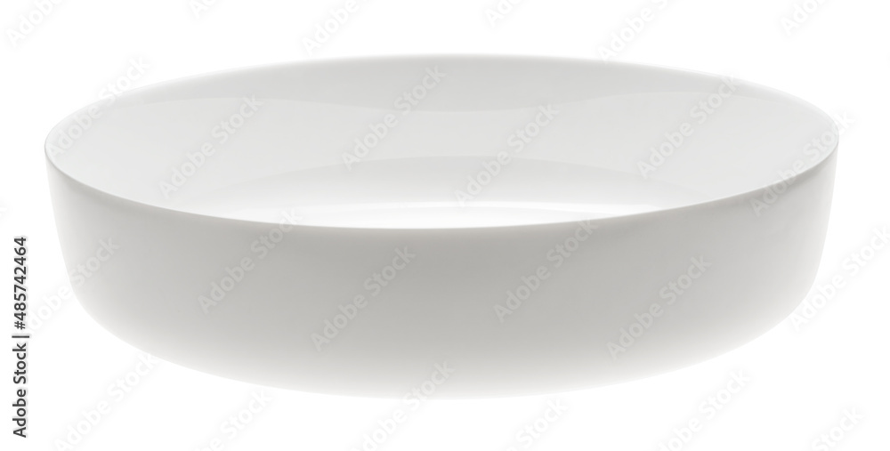 one round white plate or dish large and detailed on a white background, real photo of isolated object, side view one round white plate or dish large and detailed on a white background, real photo of isolated object, side view