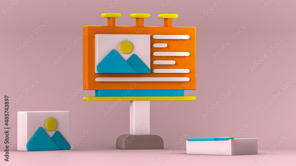 image banner concept 3d illustration image banner concept 3d illustration