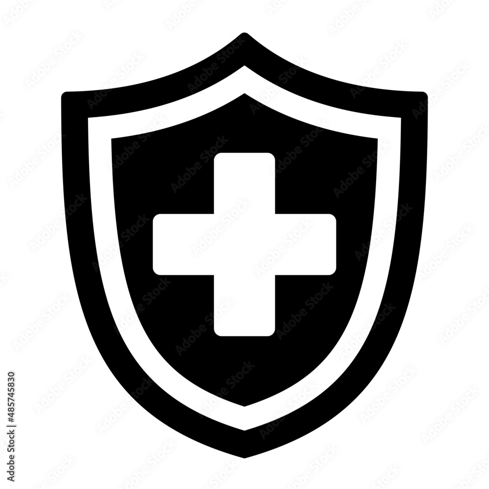 Fototapeta premium Health Protection Icon Glyph Icon Vector