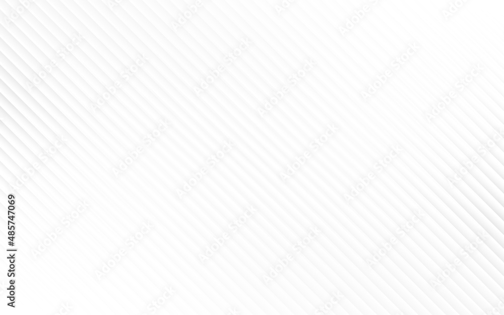 Abstract diagonal lines. White background with smooth stripes. Minimal website backdrop template. Clean design for brochure or poster. Vector illustration - obrazy, fototapety, plakaty 