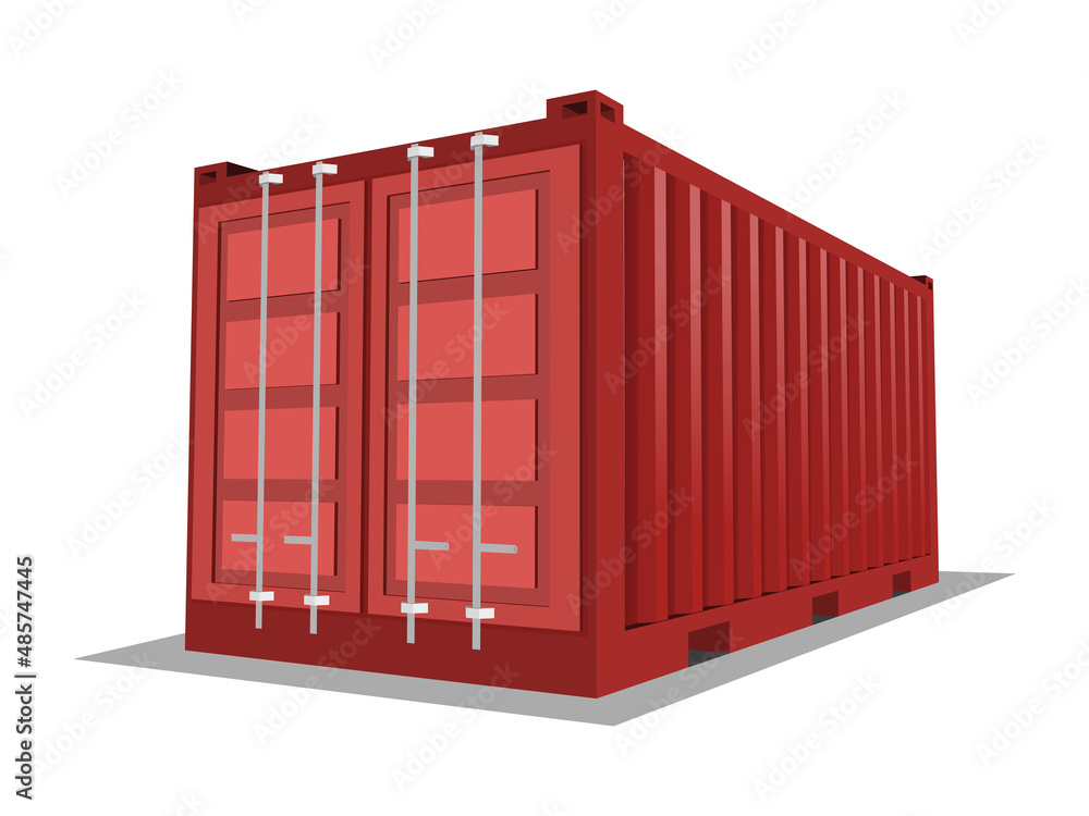 3D vector shipping container 3D vector shipping container