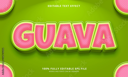 Guava text style editable text effect