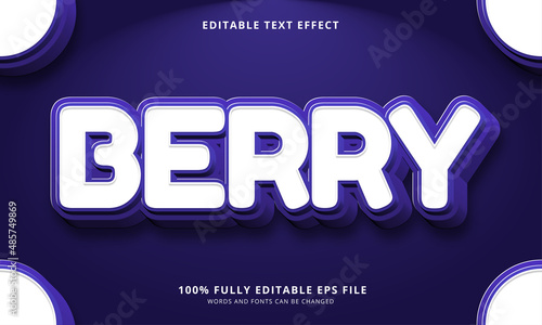 Berry text style editable text effect