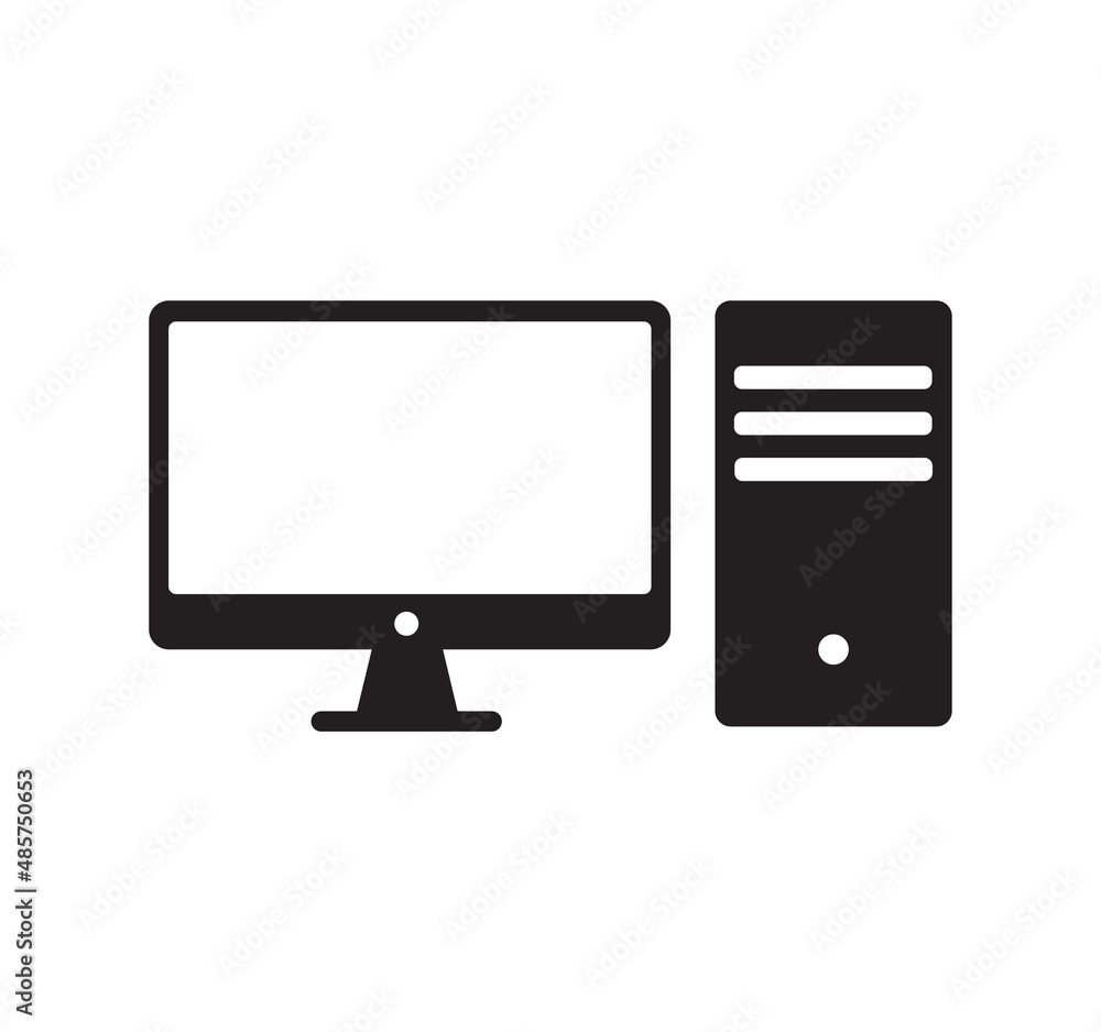 simple computer, laptop icon. vector illustration simple computer, laptop icon. vector illustration