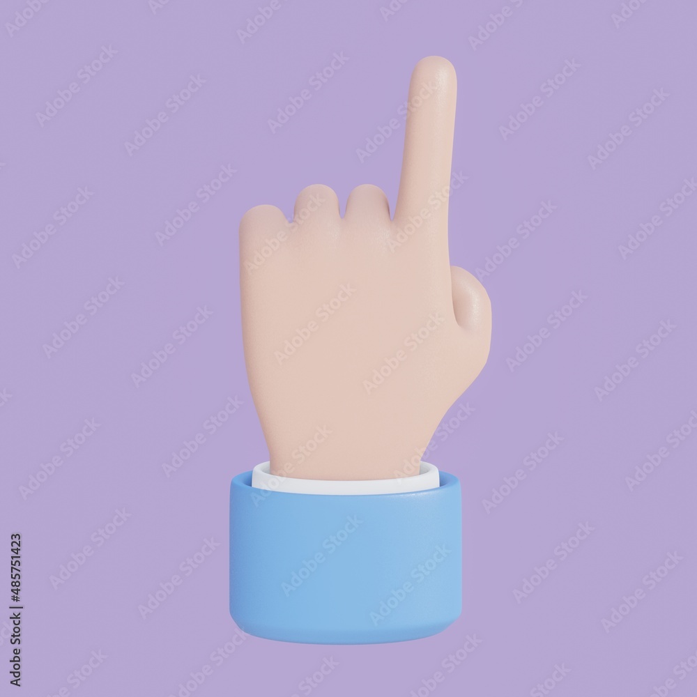 3D hand gesture. 3d render, funny cartoon character elastic hand with pointing finger shows direction. Points forward, pointing finger, shows direction. 3d illustration of one finger. 3D hand gesture. 3d render, funny cartoon character elastic hand with pointing finger shows direction. Points forward, pointing finger, shows direction. 3d illustration of one finger.