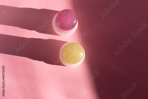 Wallpaper Mural Ecological stick deodorant antiperspirant made of alunite on a pink background. Eco friendly deodorant made from alunite stone.  Torontodigital.ca