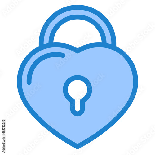 lock blue style icon